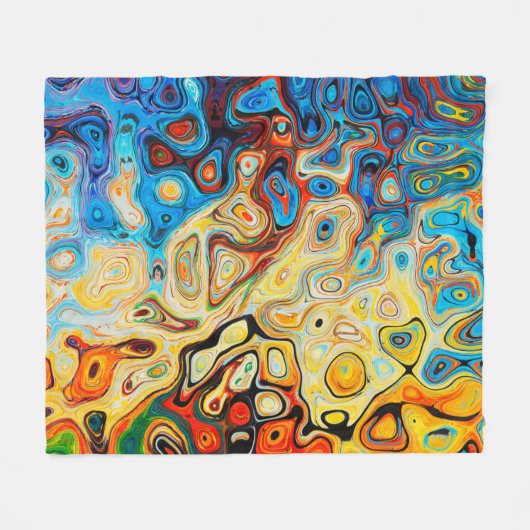 Abstracte textuurstructuur kleurig fleece deken (Voorkant (Horizontaal))