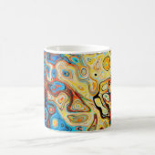 Abstracte textuurstructuur kleurig koffiemok (Center)