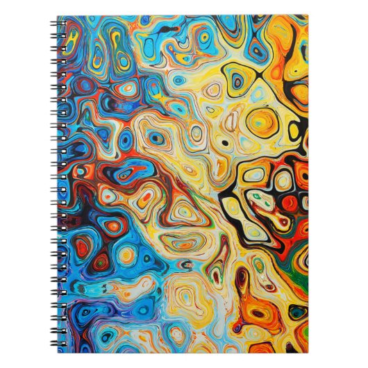 Abstracte textuurstructuur kleurig notitieboek (Voorkant)