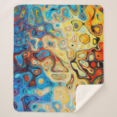 Abstracte textuurstructuur kleurig sherpa deken (Voorkant)