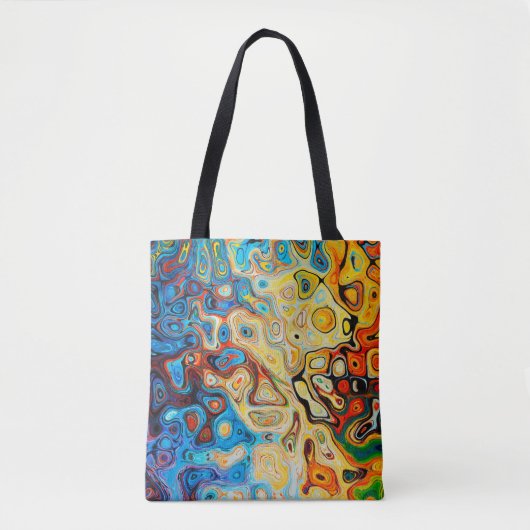 Abstracte textuurstructuur kleurig tote bag (Voorkant)