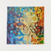 Abstracte textuurstructuur kleurig wandkleed (Voorkant)