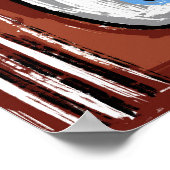 Abstracte Theetijd Digitaal Poster (Hoek)