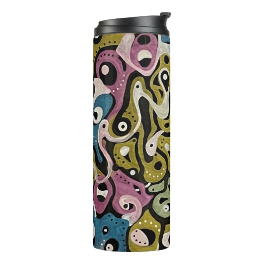 Abstracte thermische trommel thermosbeker (Gedraaid links)