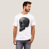 Abstracte Thread-Art Schedel Grafische T-Shirt (Voorkant volledig)