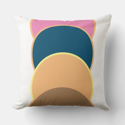 Abstracte Throw Cushion - kleurrijke Crest Kussen (Voorkant)