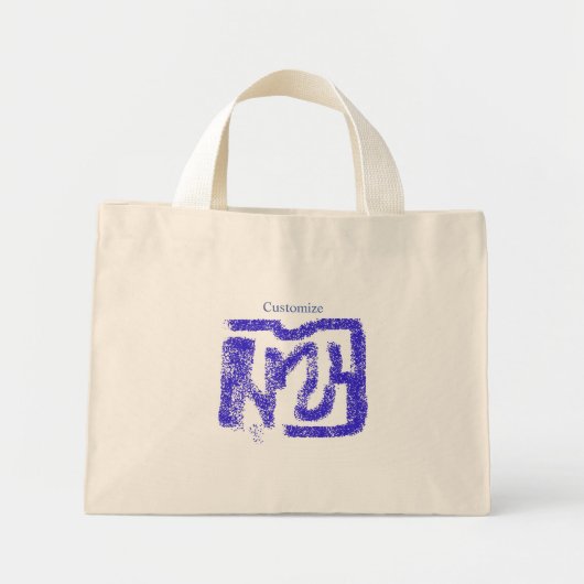 abstracte Thunder_Cove verduisterd Mini Tote Bag (Voorkant)