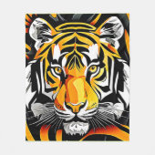 Abstracte Tiger Art Fleece Deken (Voorkant)