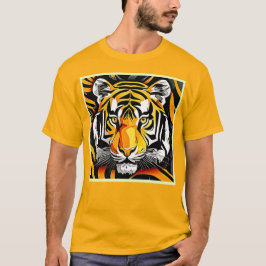 Abstracte Tiger Art T-shirt