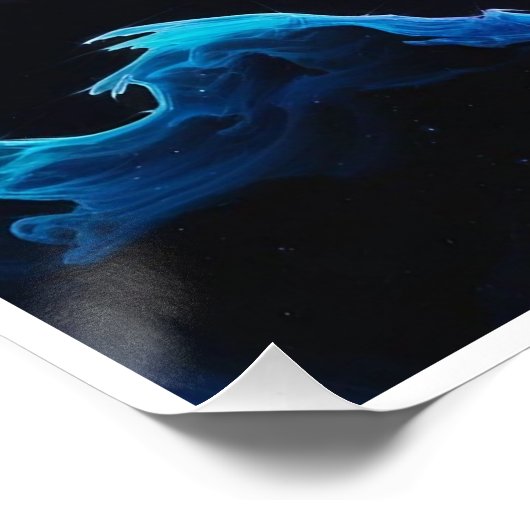 Abstracte Tiger Conceptual Ink Art in Alcoholverf Perfect Poster (Hoek)