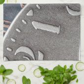 Abstracte tijd theedoek (Gevouwen)