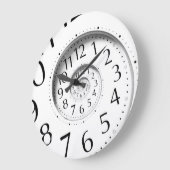 Abstracte tijdspiraalvormige oneindigheid wandklok (Hoek)