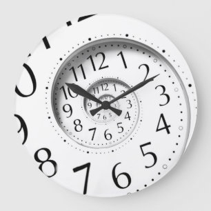 Abstracte tijdspiraalvormige oneindigheid wandklok