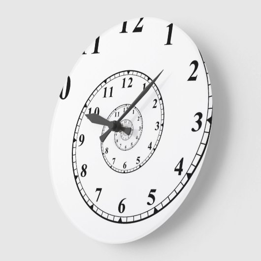 Abstracte tijdspiraalvormige oneindigheid wandklok (Hoek)