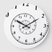 Abstracte tijdspiraalvormige oneindigheid wandklok (Voorkant)