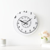 Abstracte tijdspiraalvormige oneindigheid wandklok (Huis)