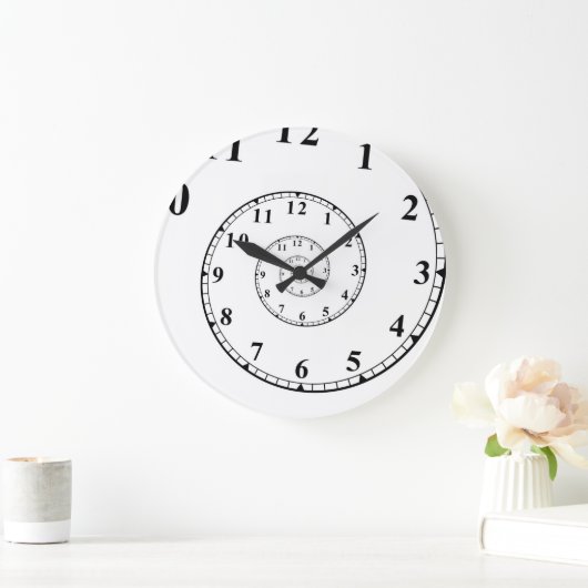 Abstracte tijdspiraalvormige oneindigheid wandklok (Huis)