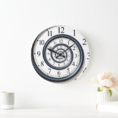 Abstracte tijdspiraalvormige oneindigheid wandklok (Huis)