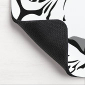 Abstracte Tijgerkop in Zwart en Wit Muismat (Hoek)