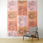 Abstracte tijgerkop wandkleed (In situ)