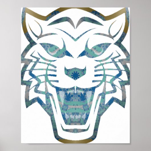 Abstracte tijgerprinten poster (Voorkant)