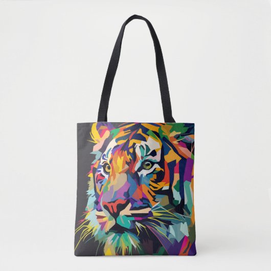 Abstracte tijgervlakte tote bag (Voorkant)
