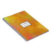 Abstracte tinten in Oranje geel en roze Notitieboek (Rechterzijde)