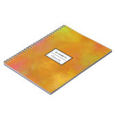 Abstracte tinten in Oranje geel en roze Notitieboek (Linkerzijde)