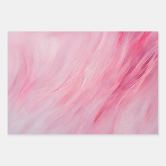 Abstracte tinten van roze en verfstreken inpakpapier vel (Voorkant)