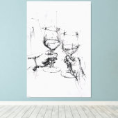 Abstracte toast schets - canvas afdruk (Insitu (Houten vloer))