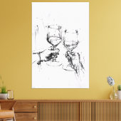 Abstracte toast schets - canvas afdruk (Insitu (Woonkamer))