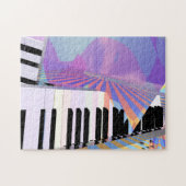 Abstracte toetsenborden en strepen legpuzzel (Horizontaal)