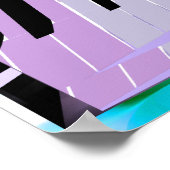 Abstracte Toetsenborden en Strepen Poster (Hoek)