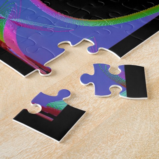 Abstracte togetherheid Jigzaag Puzzle Legpuzzel (Zijkant)
