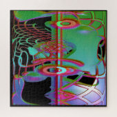 Abstracte togetherheid Jigzaag Puzzle Legpuzzel (Horizontaal)