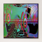 Abstracte togetherheid Jigzaag Puzzle Legpuzzel (Verticaal)