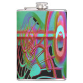 Abstracte togetherness kolf heupfles (Voorkant)