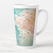 Abstracte topografische oceaan kunst latte mok (Rechts)