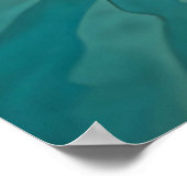 Abstracte topografische oceaan kunst poster (Hoek)