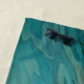 Abstracte topografische oceaan kunst strandlaken (In situ)