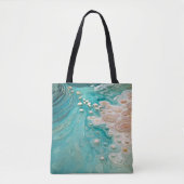 Abstracte topografische oceaan kunst tote bag (Voorkant)