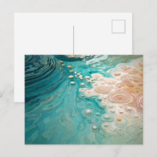 Abstracte topografische oceankunst briefkaart