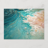 Abstracte topografische oceankunst briefkaart (Voorkant)