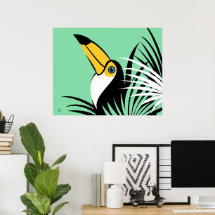 Abstracte Toucan Art Poster