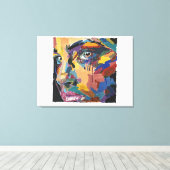 Abstracte tranen geschilderd door Mark Elsen Canvas Afdruk (Insitu (Houten vloer))