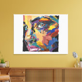 Abstracte tranen geschilderd door Mark Elsen Canvas Afdruk (Insitu (Woonkamer))
