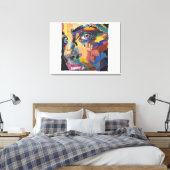 Abstracte tranen geschilderd door Mark Elsen Canvas Afdruk (Insitu (Slaapkamer))