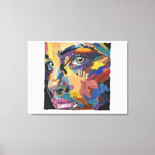Abstracte tranen geschilderd door Mark Elsen Canvas Afdruk (Voorkant)