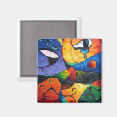 Abstracte tranen lopen over magneet (Voorkant / Achterkant)