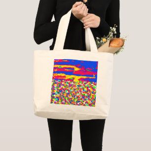 Abstracte Transcendentie-olieverfschilderij Boodsc Grote Tote Bag